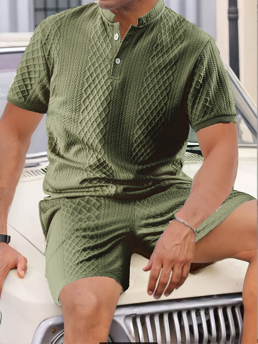 Reginald - סט דו-חלקים עם דוגמה מרקמת