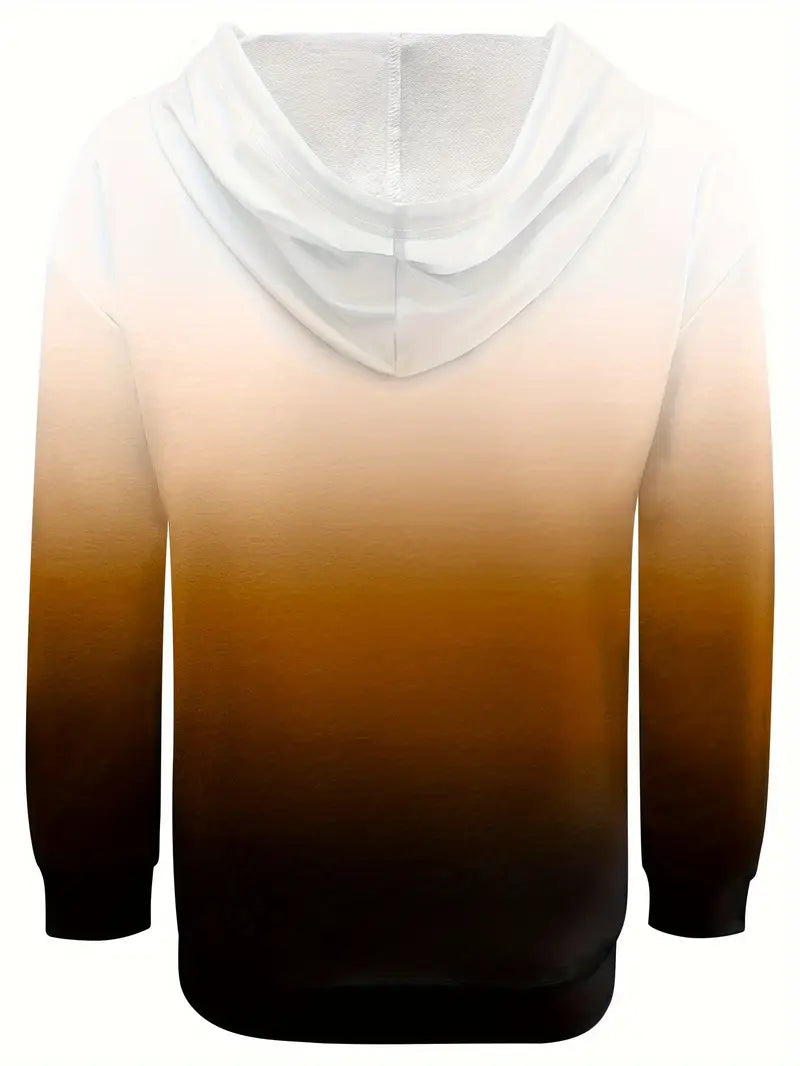 Areeqa - סווטשירט עם שרוולים ארוכים ורוכסן בצבעי גראדיאנט