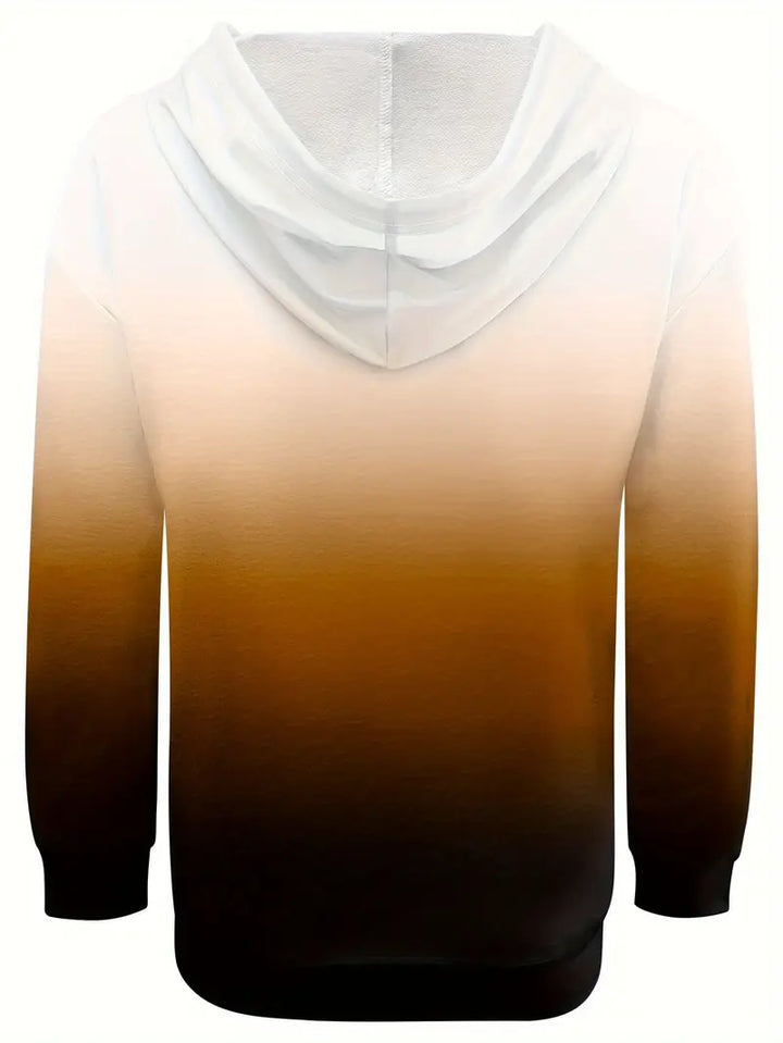 Areeqa - סווטשירט עם שרוולים ארוכים ורוכסן בצבעי גראדיאנט