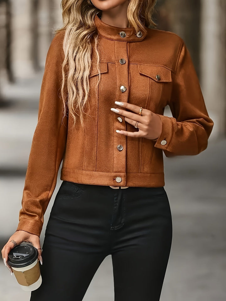 Slavica - ז'קט וינטג' עם שרוולים ארוכים וכפתורים קדמיים