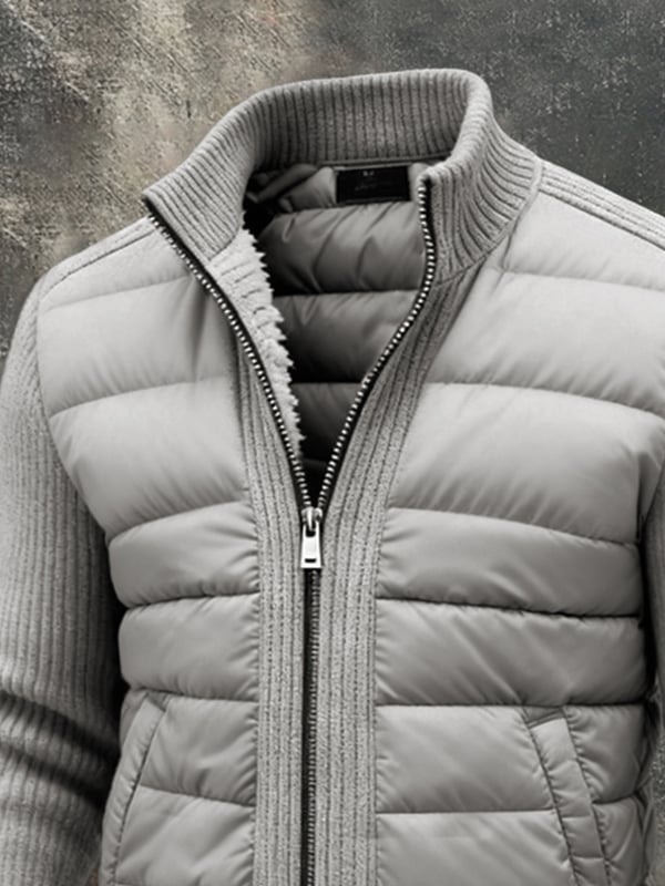 Kylian - מעיל סרוג וינטג' עם טלאים