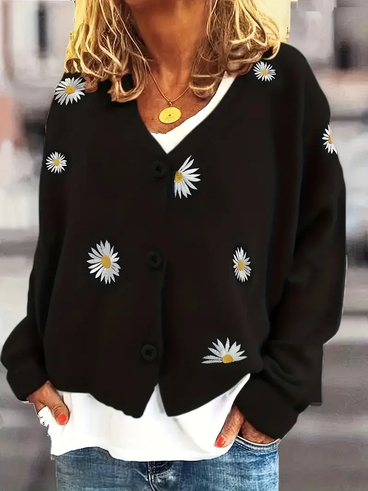 Korina - קרדיגן אלגנטי עם שרוולים ארוכים וכפתורים