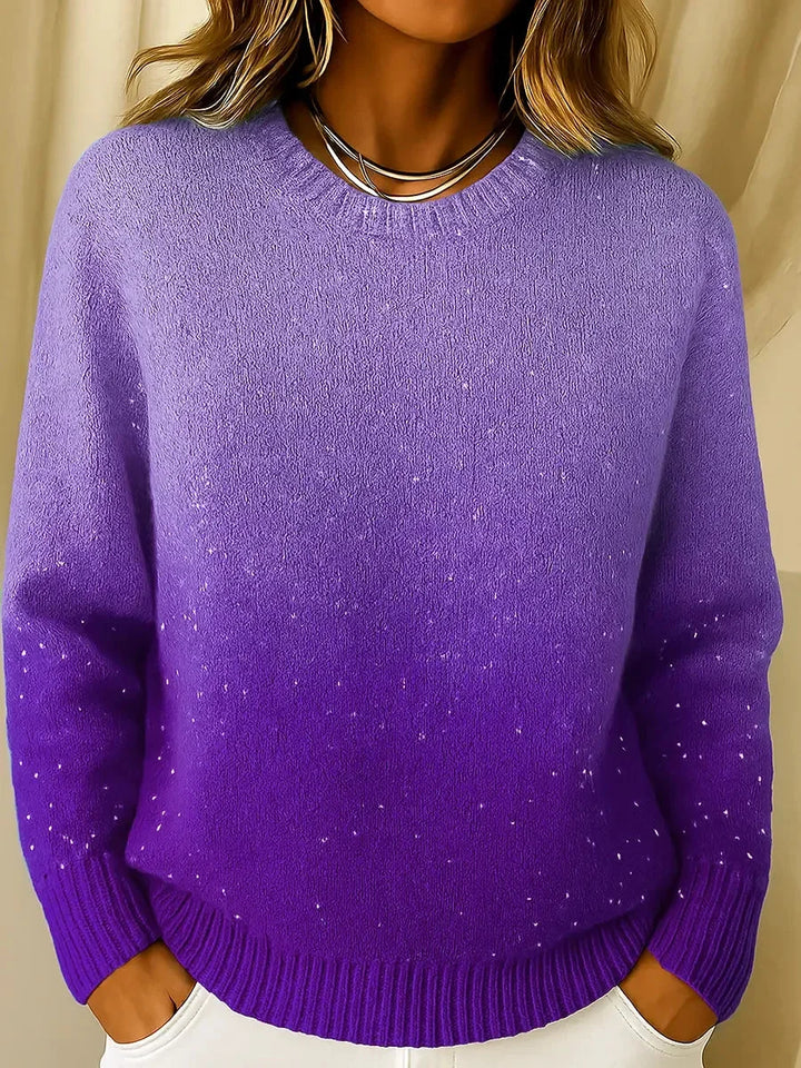 Izabell - חולצת סריג אלגנטית עם דוגמת נצנוץ