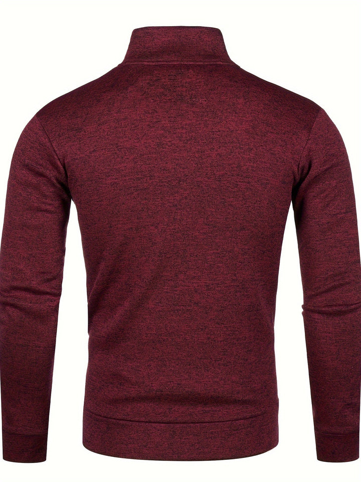 Grzegorz - ז'קט סרוג עם שרוולים ארוכים ורוכסן