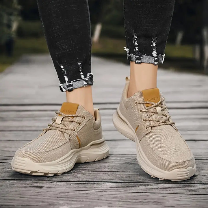 Keidean - נעלי ספורט עם שרוכים מבד קנבס נושם