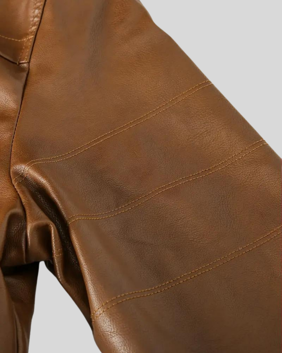 Davor - מעיל עור עם ברדס וסגירת רוכסן כפולה