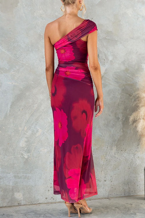 Lindsey - שמלת מקסי אלגנטית עם הדפס פרחוני