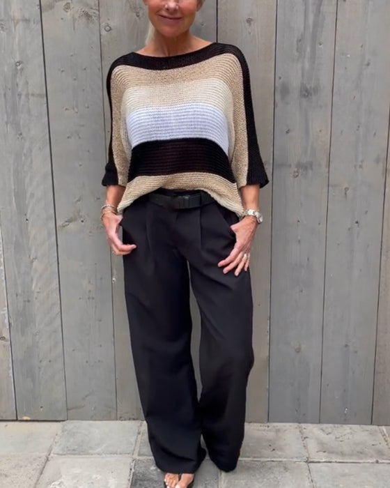 Oliwia - חולצת סוודר רחבה עם שרוולים ארוכים