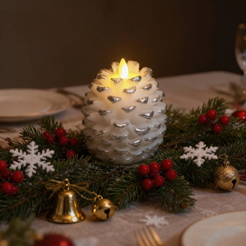 ForestFlame - נר ללא להבה בצורת אצטרובל