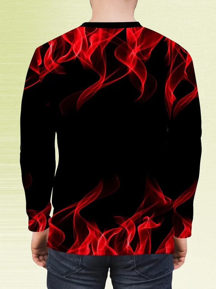 Bartlett - חולצת שרוולים ארוכים קז'ואלית עם צווארון עגול