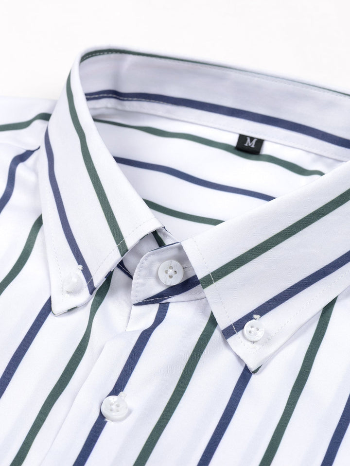 Connor - חולצה פסים עם שרוולים ארוכים וכפתורים