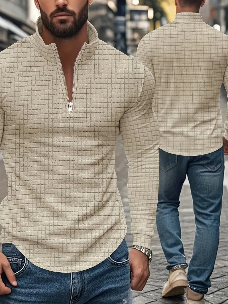 Jarryd - סווטשירט עם שרוולים ארוכים ורוכסן חצי