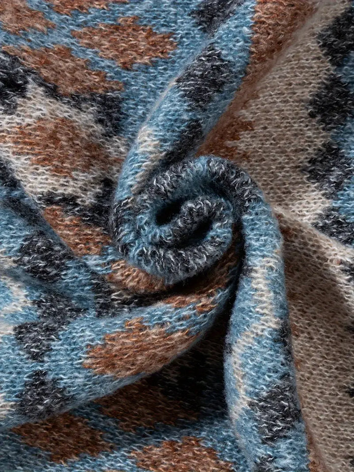 Hartman - סוודר סרוג גיאומטרי קז'ואל