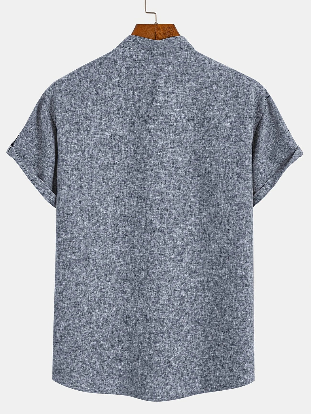 Elliott - חולצה אלגנטית עם שרוולים קצרים וצווארון עומד