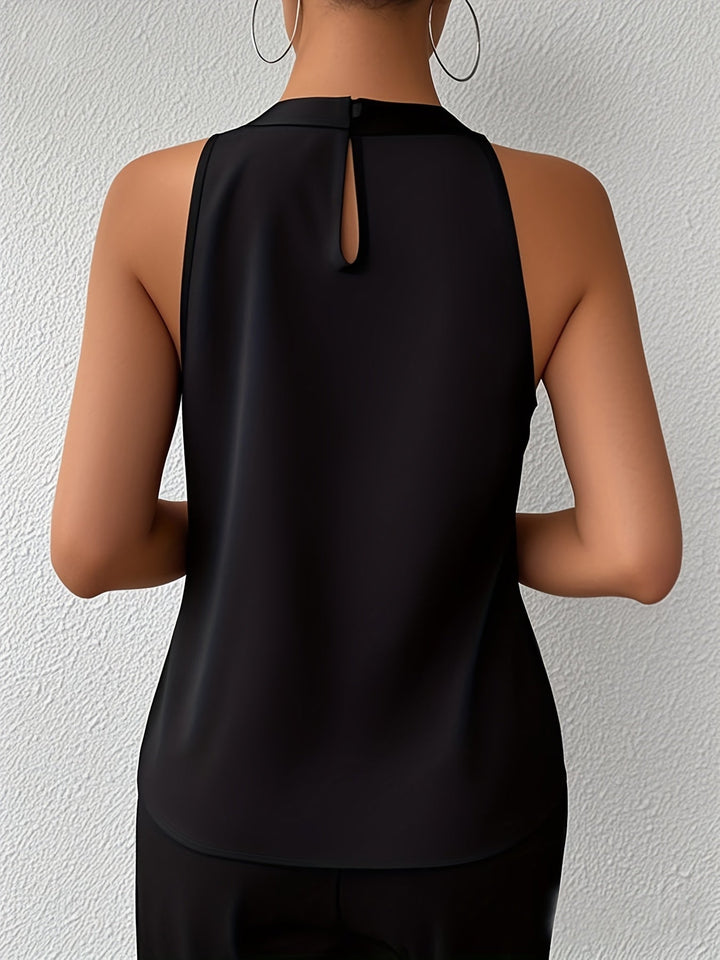 Cerys - חולצת פוליאסטר אלגנטית ללא שרוולים