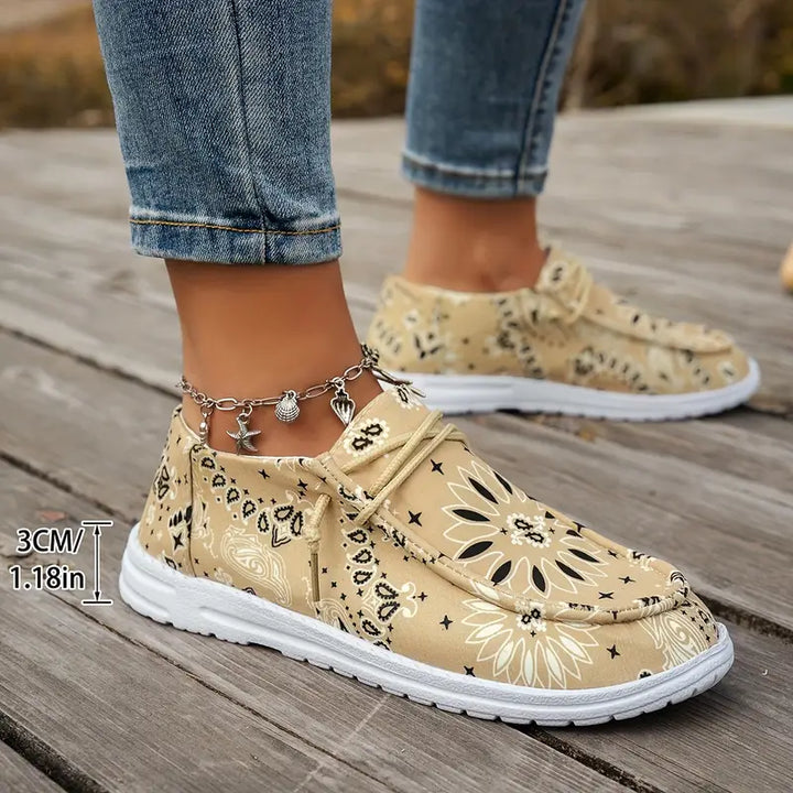Isavella - נעלי קיץ קז'ואל עם דפוס פרחוני