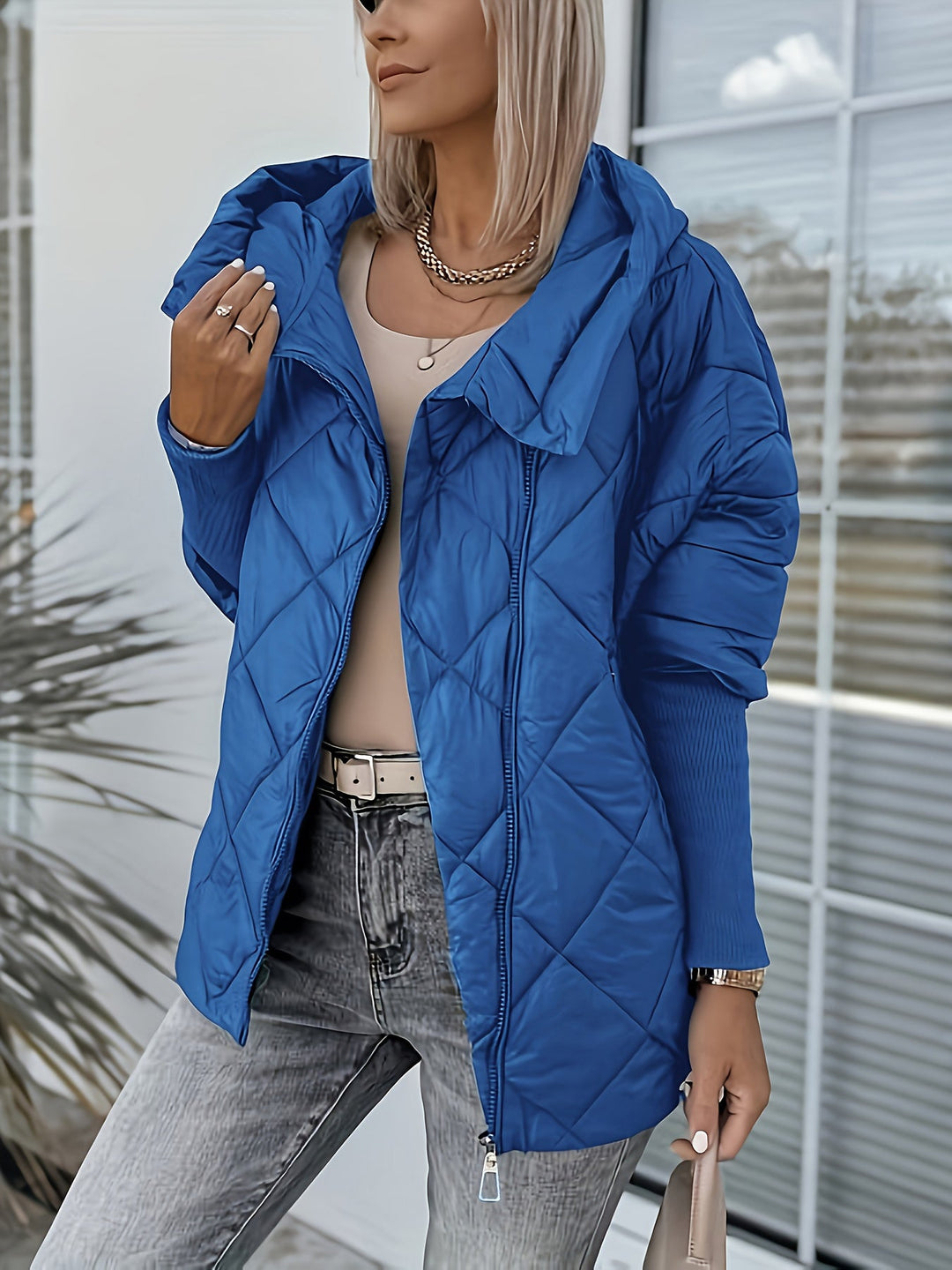 Ariantha - מעיל מרופד עם ברדס ורוכסן