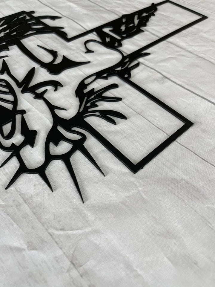 ChristCraft - שלט מתכת בצורת צלב ישו, קישוט קיר ישו