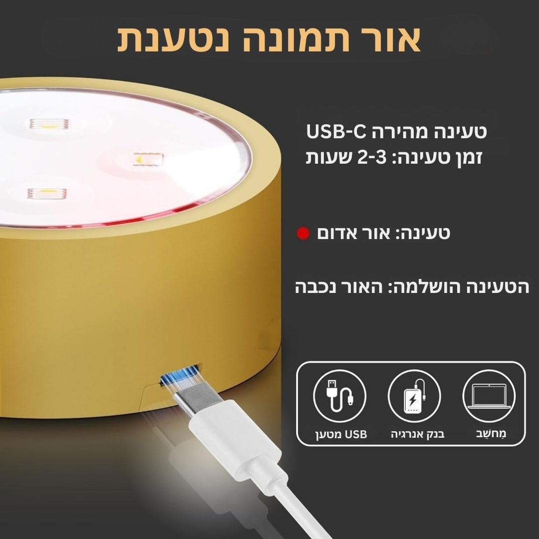 GlowFrame - מנורת ציור מגנטית עם 13 מצבי תאורה ( חבילה של 3 )