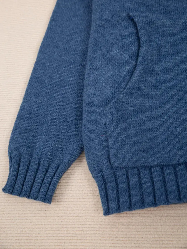 Natala - סוודר סרוג עם כיס קנגורו