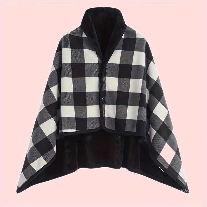 Erlissa - Winter Plaid Wearable Blanket Shawl