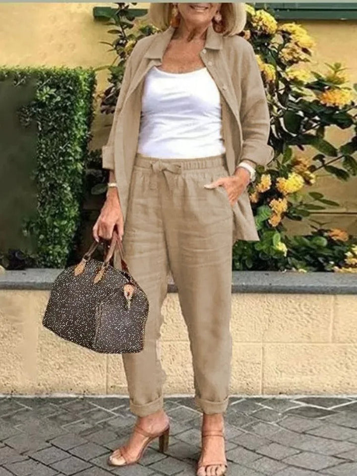 Henna - סט חולצה עם שרוולים ארוכים ומכנסיים