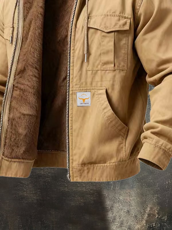 Riccardo - מעיל קפוצ'ון רטרו עם כיס