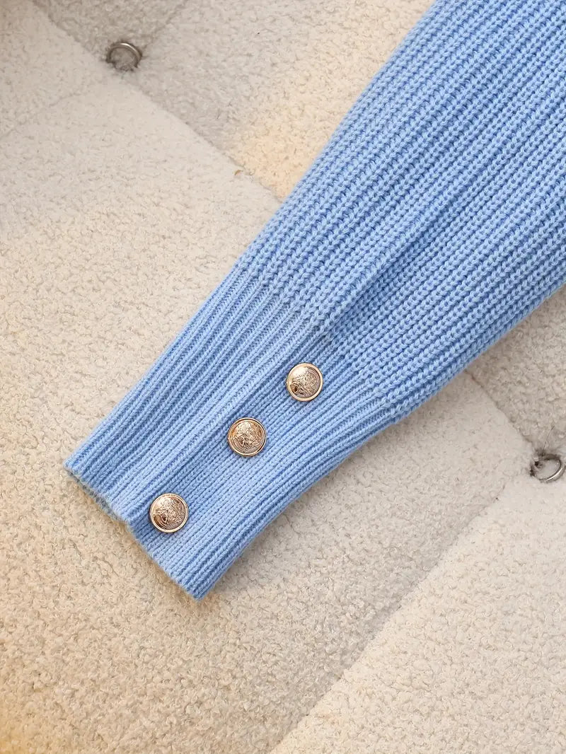 Carlotta - סוודר אלגנטי עם שרוולים ארוכים ומחשוף