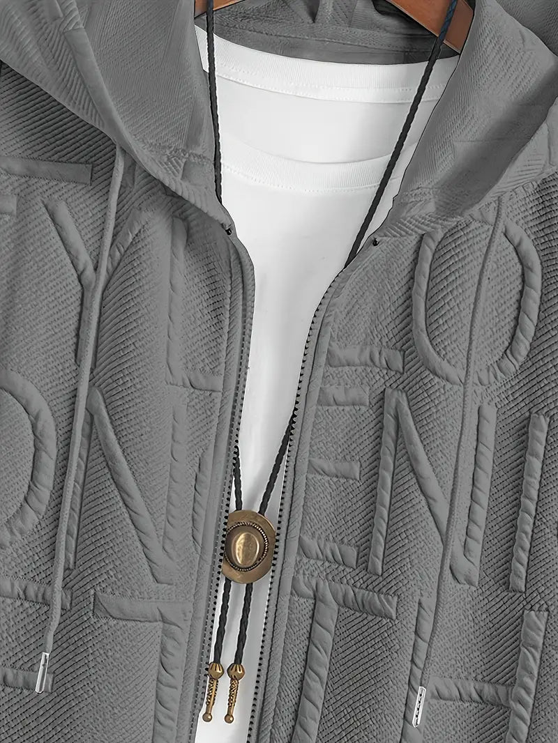 Henryk - חולצה אלגנטית עם שרוולים קצרים, קפוצ'ון ורוכסן