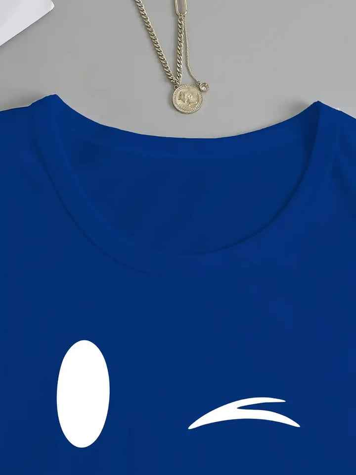 Odalina - חולצת טי שירט עם הדפס סמיילי ווינק