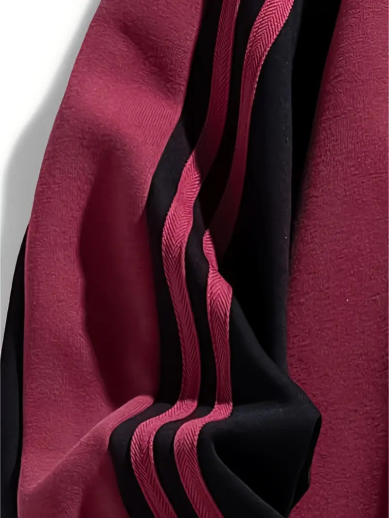 Maddox - סווטשירט עם שרוולים פסים וצווארון עגול