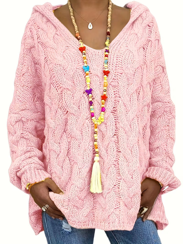 Hailee - סוודר סרוג קז'ואל עם שרוולים ארוכים