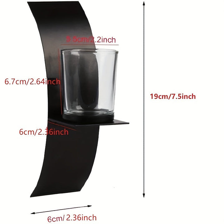 LumiSconce - מחזיקי נרות לקיר – סט של 2 יחידות