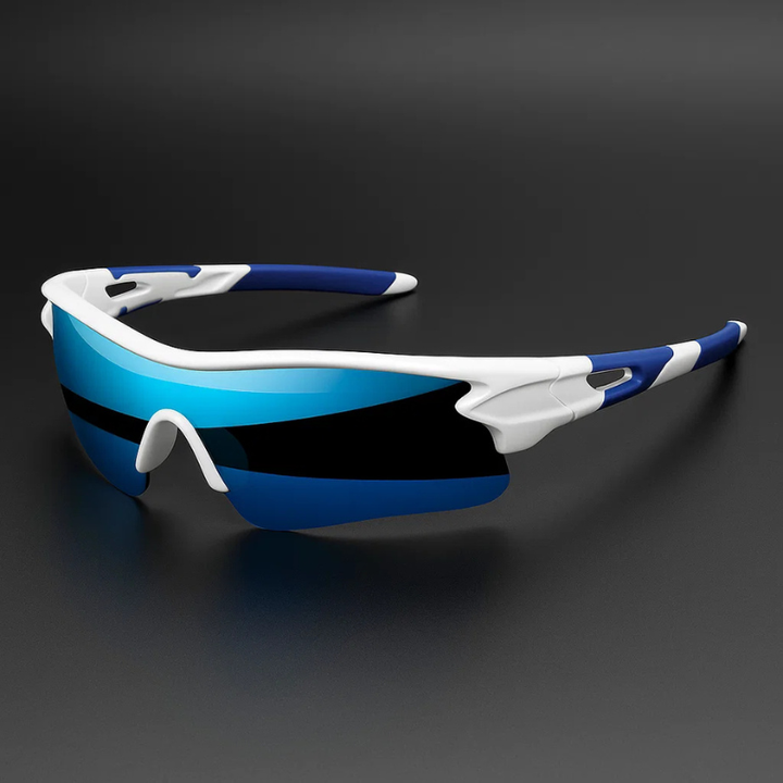 VeloShade - משקפי שמש ספורטיביים לרכיבה על אופניים עם עדשות מראה ועיצוב עוטף