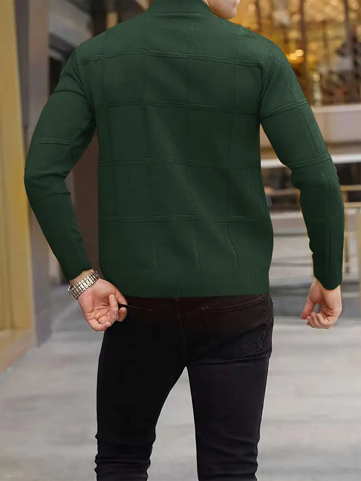 Nunzio - סוודר סרוג נוח עם צווארון גולף