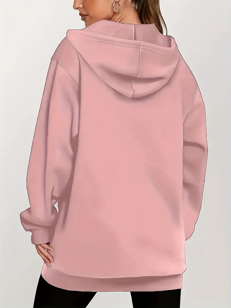 Angeleen - ז'קט עם רוכסן, הדפס גיאומטרי וכובע