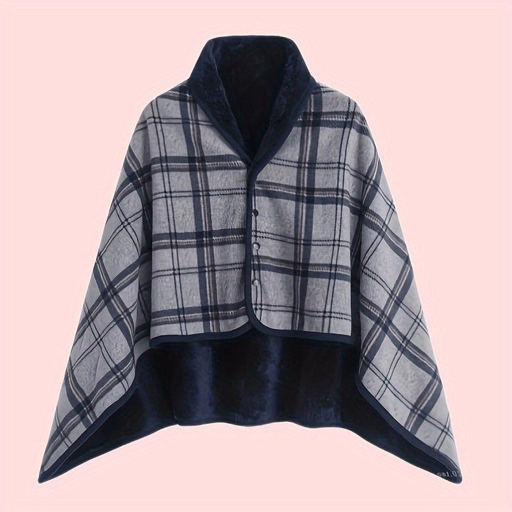 Erlissa - Winter Plaid Wearable Blanket Shawl