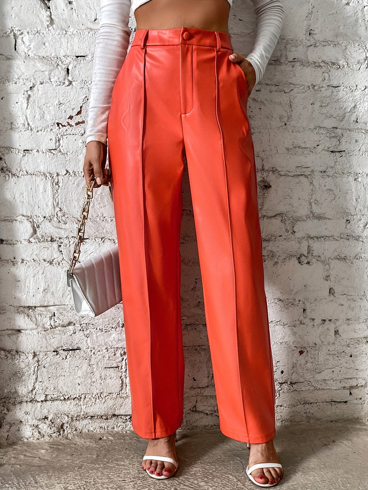 Francine - מכנסיים ארוכים קז'ואליים עם תפרים דקורטיביים