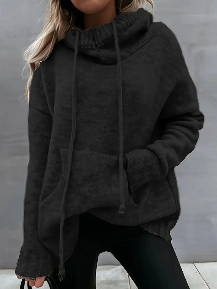 Natala - סוודר סרוג עם כיס קנגורו