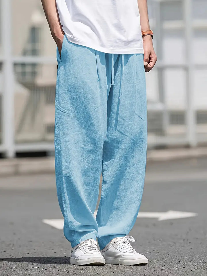 Kirk - מכנסי כותנה נושמים עם כיסים