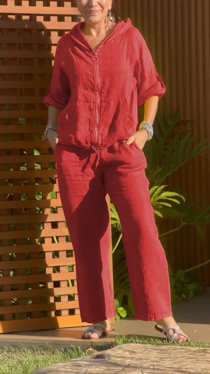 Pietra - חליפת קפוצ'ון דו-חלקית עם רוכסן