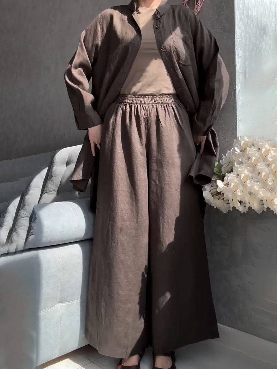 Darlene - סט פשתן נוח בשני חלקים