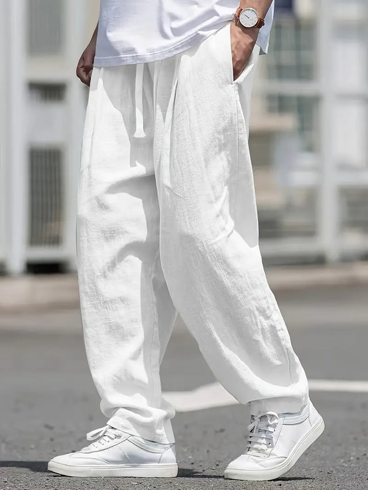 Kirk - מכנסי כותנה נושמים עם כיסים