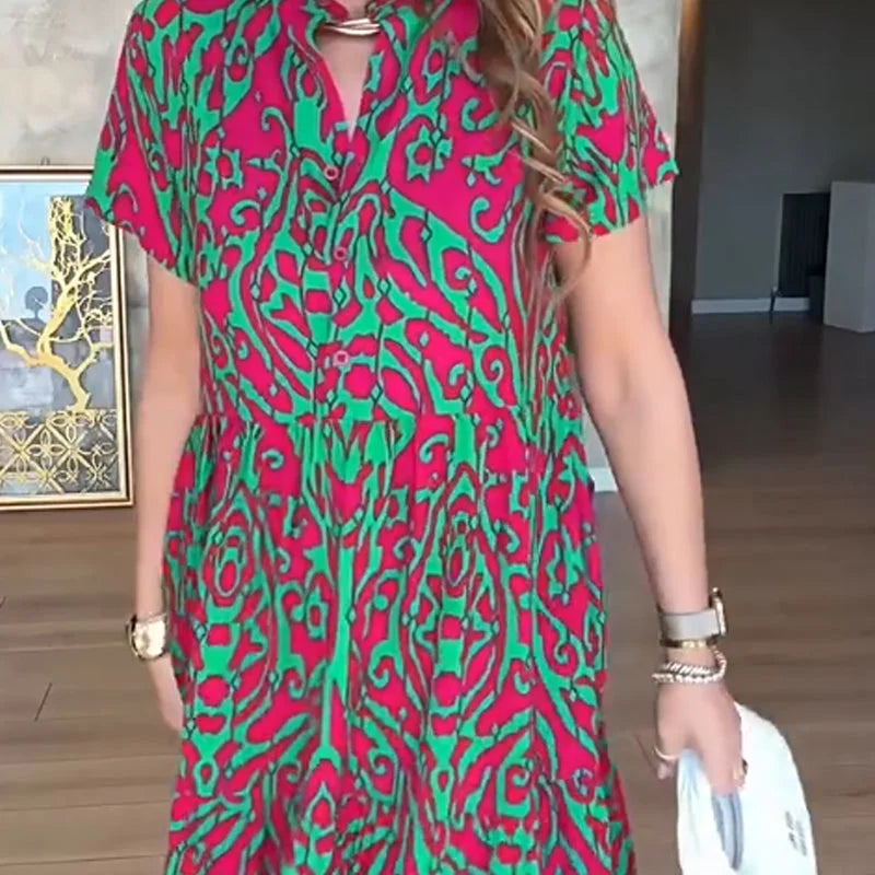 Jubilee - שמלת קו A מודפסת בגזרה רפויה