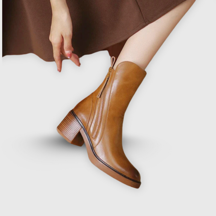 Marcy - מגפונים אלגנטיים עם עקב רחב