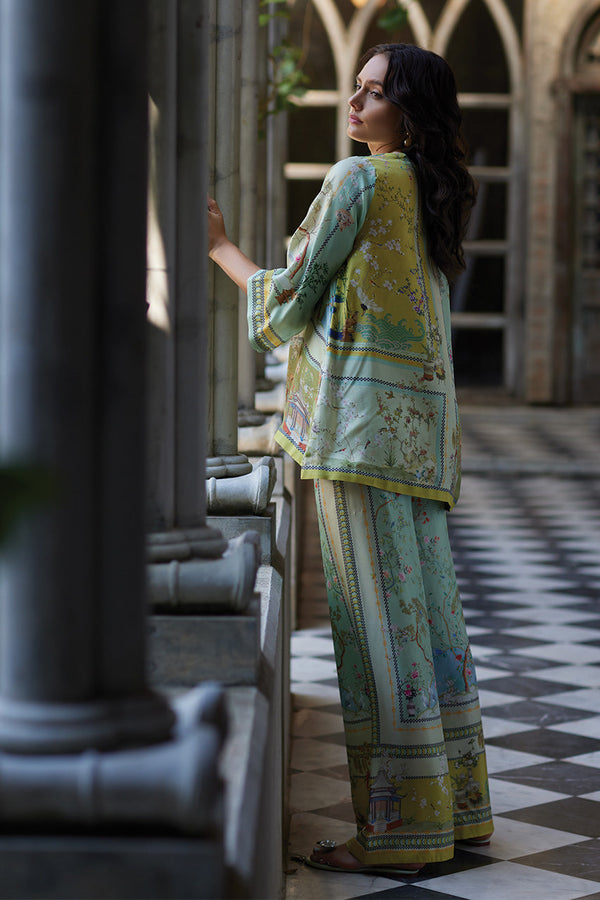 Paulette - סט מכנסיים עם פרחים בסגנון פיוז'ן