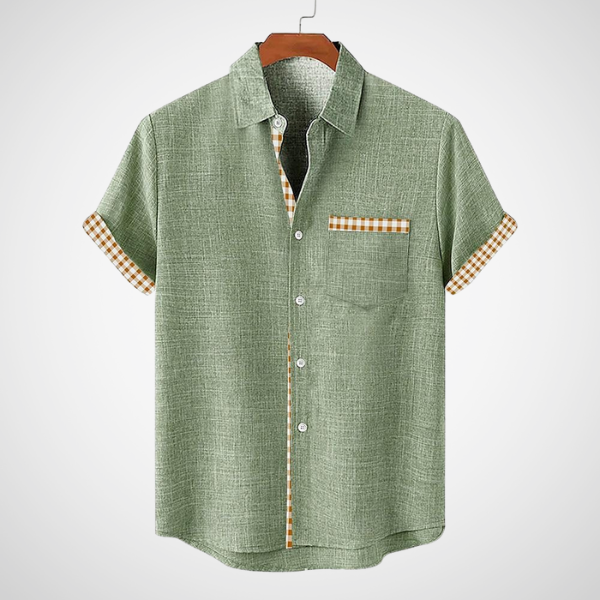 Christopher -חולצת פולו קצרה עם כיס בחזה