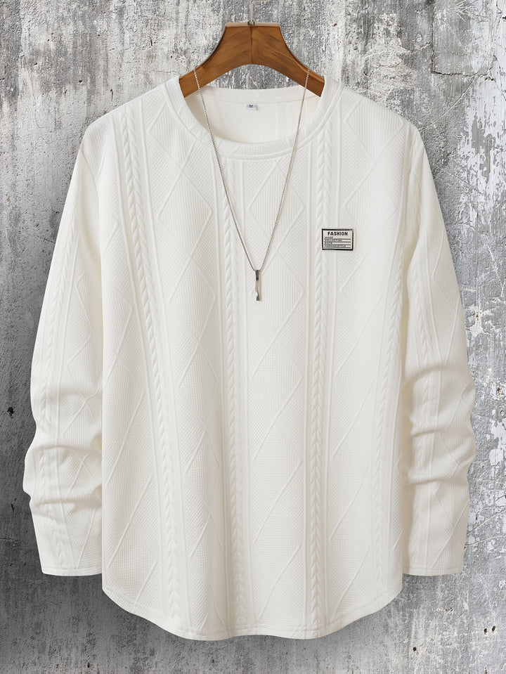 Lyman - סווטשירט עם שרוולים ארוכים ועיצוב גיאומטרי