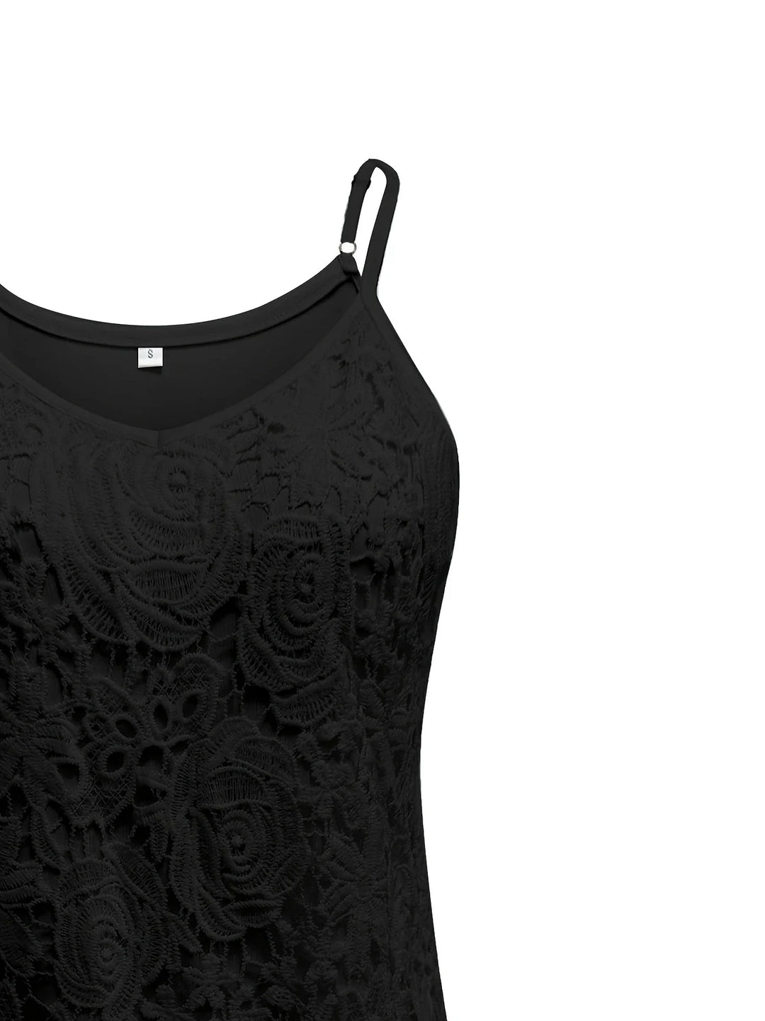 Juna - חולצת תחרה אלגנטית ללא שרוולים עם מחשוף V