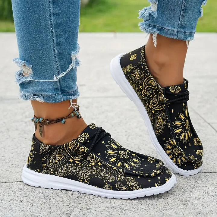 Isavella - נעלי קיץ קז'ואל עם דפוס פרחוני